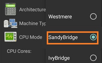 limbo sandybridge in cpu model