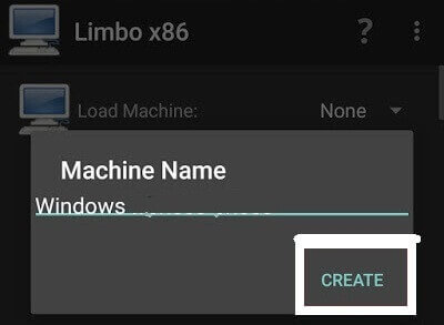 enter the name of the your new virtual machine